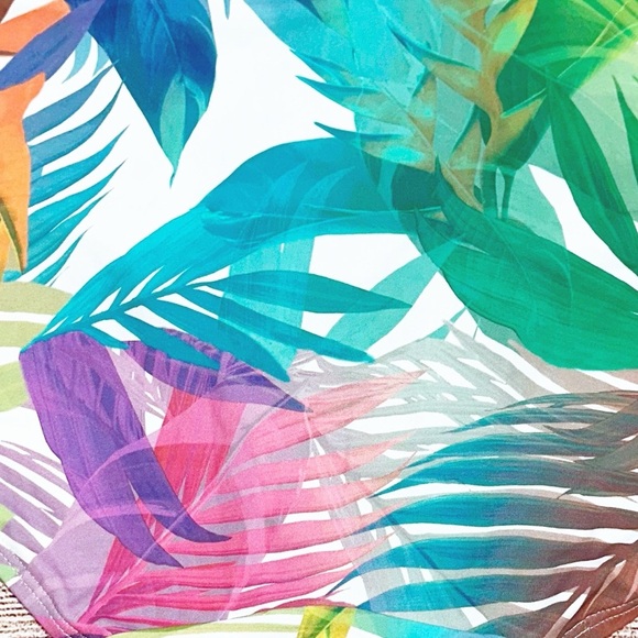 NWT Swim by Cacique Multicolor Tropical Bikini Bottom Size 14 - Picture 10 of 13